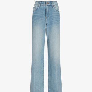 Express NWT High Waisted Light Wash Modern Wide Leg Jeans Sz14